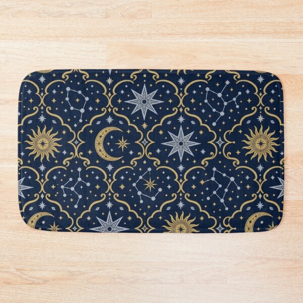 Item preview, Celestial Moon and Stars Damask Seamless Pattern | Vintage Celestial Repeat Design designed and sold by StickyGuys.