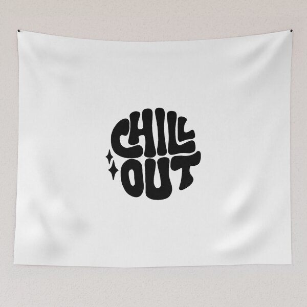 Item preview, Retro Groovy Chill Out Typography with Stars designed and sold by michaelromsi.