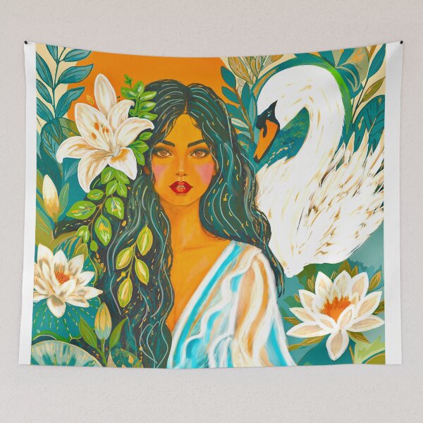 Item preview, Woman and Swan designed and sold by NeuroArtGallery.