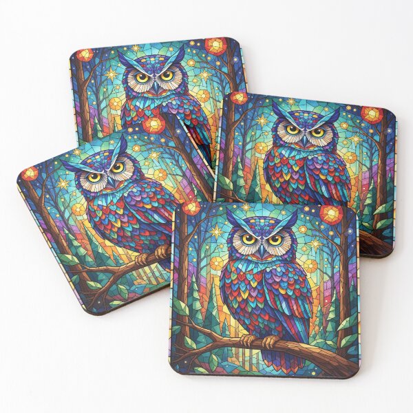 Item preview, Stained glass owl designed and sold by AnonimusDesigns.