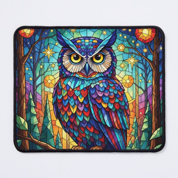 Item preview, Stained glass owl designed and sold by AnonimusDesigns.