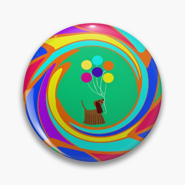 Item preview, Whimsical Dog with Balloons designed and sold by Elaine M Hayward .