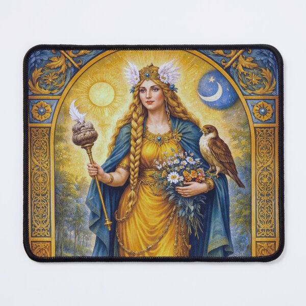 Item preview, Frigg – Mystical Norse Goddess Portrait Painting illustration designed and sold by GalleryKauffeld.