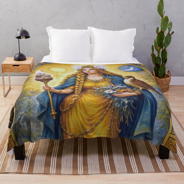 Item preview, Frigg – Mystical Norse Goddess Portrait Painting illustration designed and sold by GalleryKauffeld.