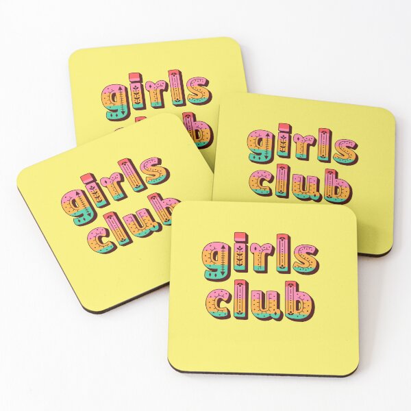 Item preview, Girls Club saying, typography, folk art, friendship designed and sold by Mauswohn.