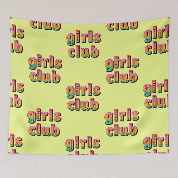 Item preview, Girls Club saying, typography, folk art, friendship designed and sold by Mauswohn.