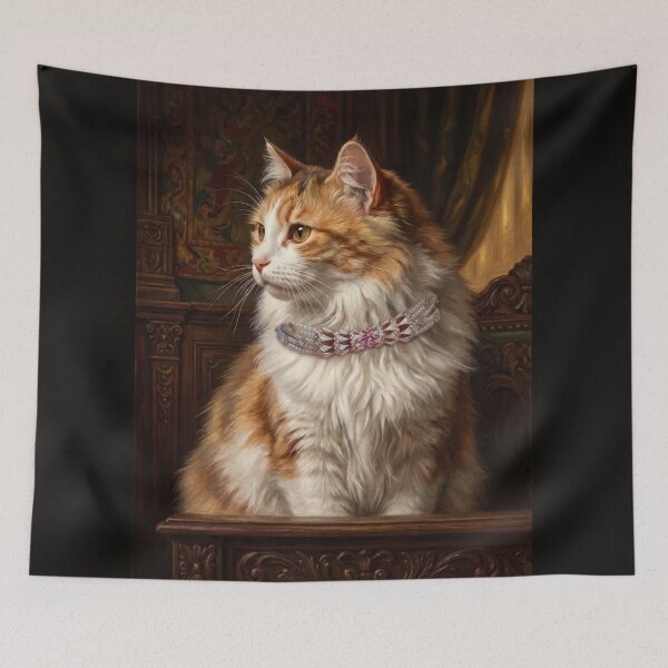 Item preview, Royal Calico Cat Pearl Necklace designed and sold by The Real Beast Art.