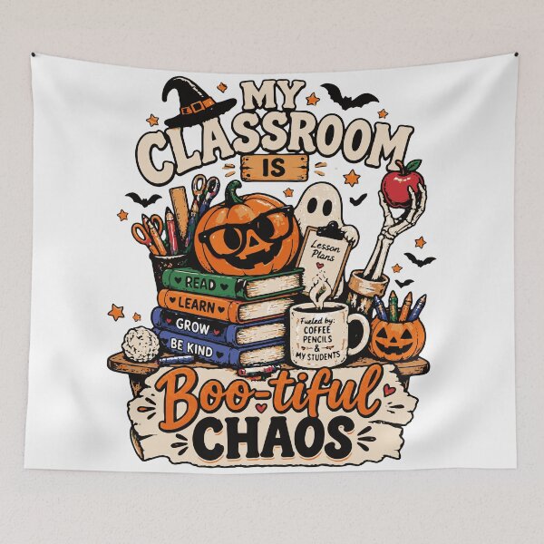Item preview, My Classroom Is Boo-tiful Chaos Halloween Teacher designed and sold by Sunday.Supply.