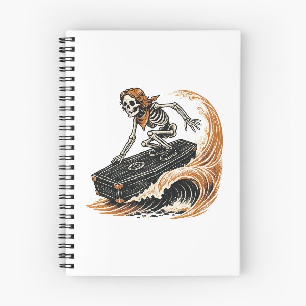 Item preview, Skeleton Surfing Coffin Wave Art designed and sold by The Mellonaire.