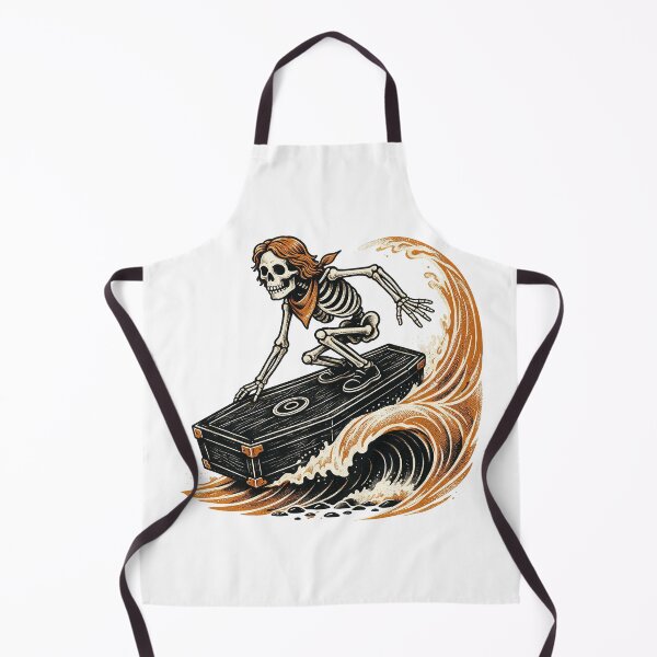 Item preview, Skeleton Surfing Coffin Wave Art designed and sold by The Mellonaire.
