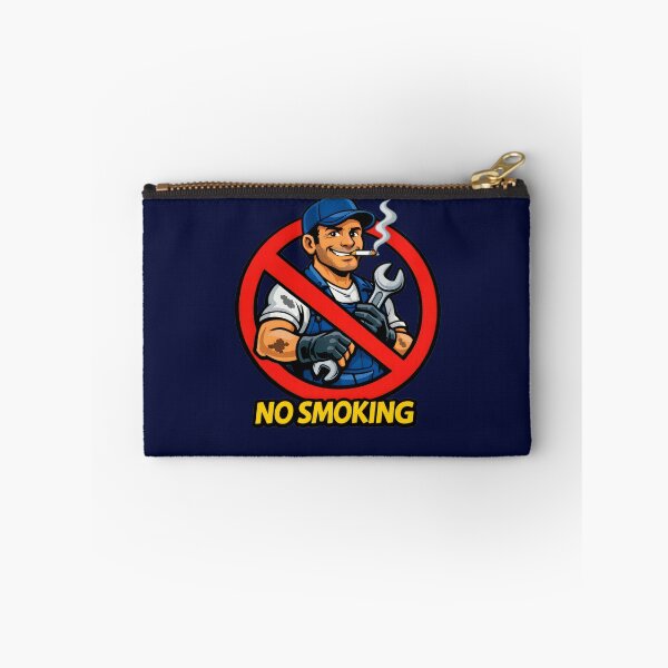 Item preview, No Smoking Sign Mechanic Sticker – Funny Garage Workshop No Smoking Cartoon Vector, Gas Station & Auto Shop Wall Art, Mechanic Gift Graphic designed and sold by SmartPuns.