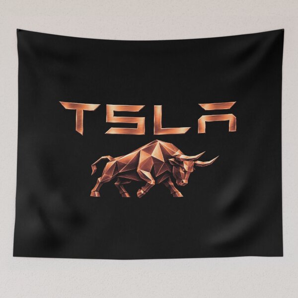 Item preview, TSLA Bull – Stock Market Investor Design designed and sold by TEEJAMBOREE.