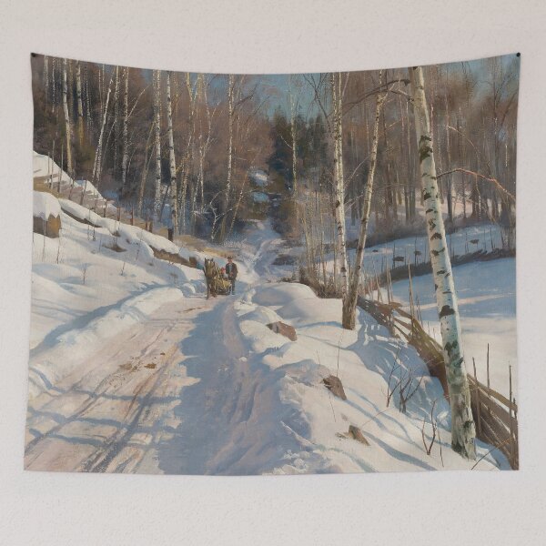 Item preview, Sleigh Ride on a Sunny Winter Day | Peder Mønsted designed and sold by Oliveirallan.