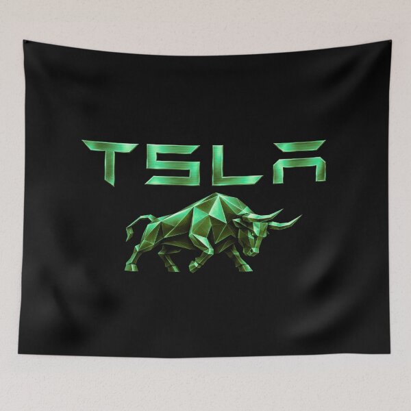 Item preview, TSLA Bull – Stock Market Investor Design designed and sold by TEEJAMBOREE.