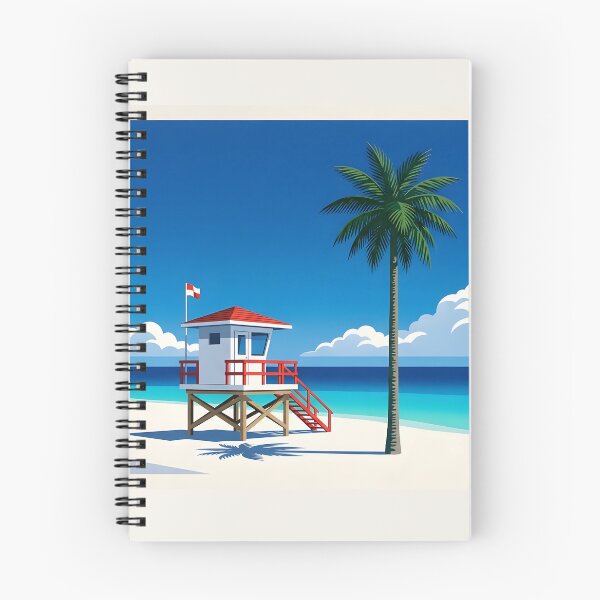 Item preview, Classic Tropical Lifeguard Beach Scene designed and sold by FEBRICAST.