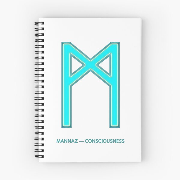 Item preview, Cyber Mannaz Rune Norse Consciousness Symbol designed and sold by CalmFrameArt.