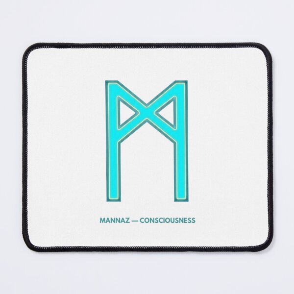 Item preview, Cyber Mannaz Rune Norse Consciousness Symbol designed and sold by CalmFrameArt.