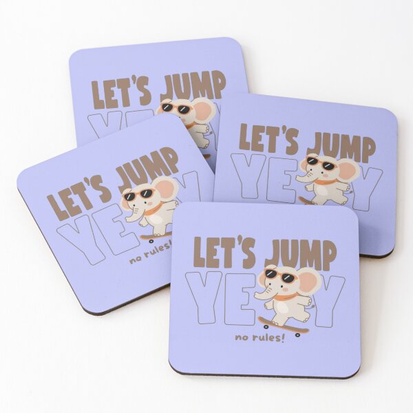Item preview, Let’s Jump No Rules – Cool Baby Elephant Skateboard Design designed and sold by RajDeals.