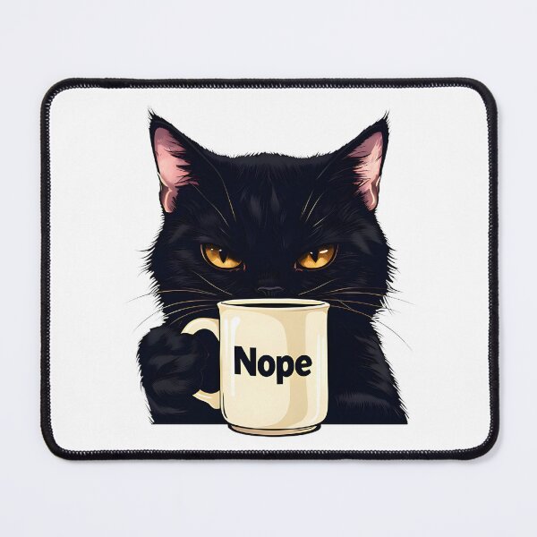 Item preview, Nope Grumpy Cat With Coffee Cup – Sarcastic Coffee Lover Design | Limited Edition designed and sold by depari22.