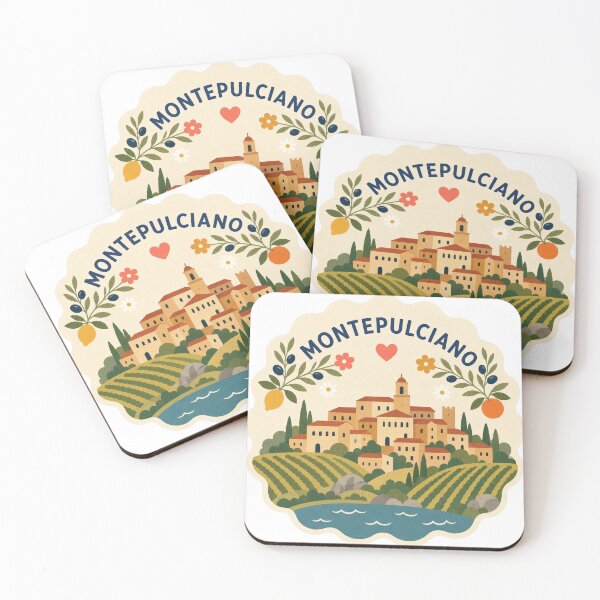 Item preview, Montepulciano Italy Travel Souvenir Modern Folk Art designed and sold by VisualArtsOasis.