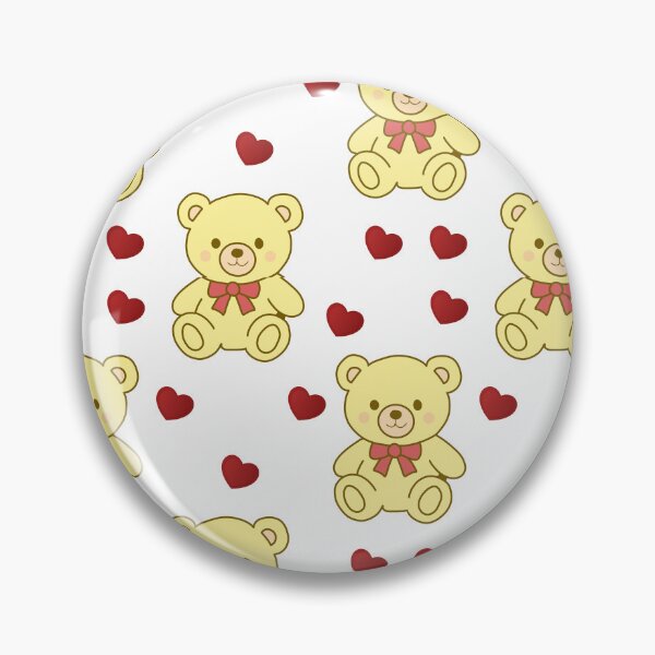 Item preview, Cute Teddy Bear & Hearts Seamless Pattern – Kawaii Bear Love Design designed and sold by Bluepanda21.