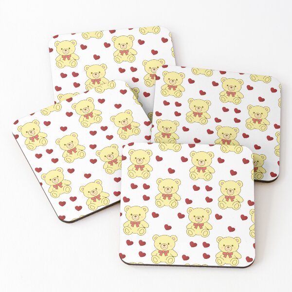Item preview, Cute Teddy Bear & Hearts Seamless Pattern – Kawaii Bear Love Design designed and sold by Bluepanda21.