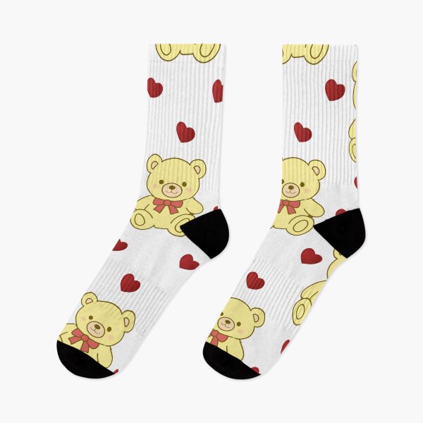 Item preview, Cute Teddy Bear & Hearts Seamless Pattern – Kawaii Bear Love Design designed and sold by Bluepanda21.