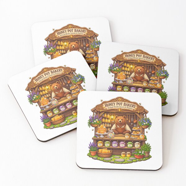 Item preview, Honey Pot Bakery | Artisan Honey Sweets & Pastries | Cozy Woodland Bear Baker designed and sold by MrDev.