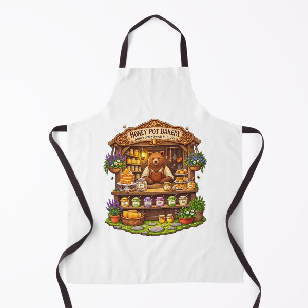 Item preview, Honey Pot Bakery | Artisan Honey Sweets & Pastries | Cozy Woodland Bear Baker designed and sold by MrDev.