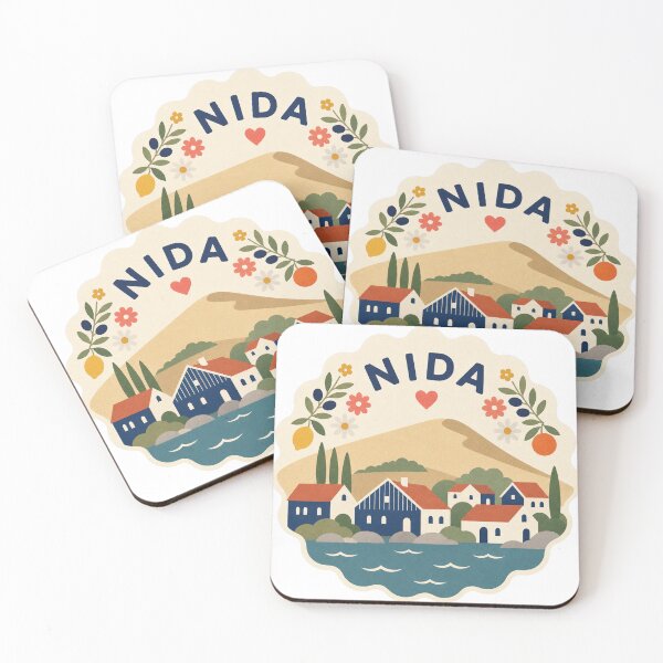 Item preview, Nida Lithuania Travel Souvenir Modern Folk Art designed and sold by VisualArtsOasis.