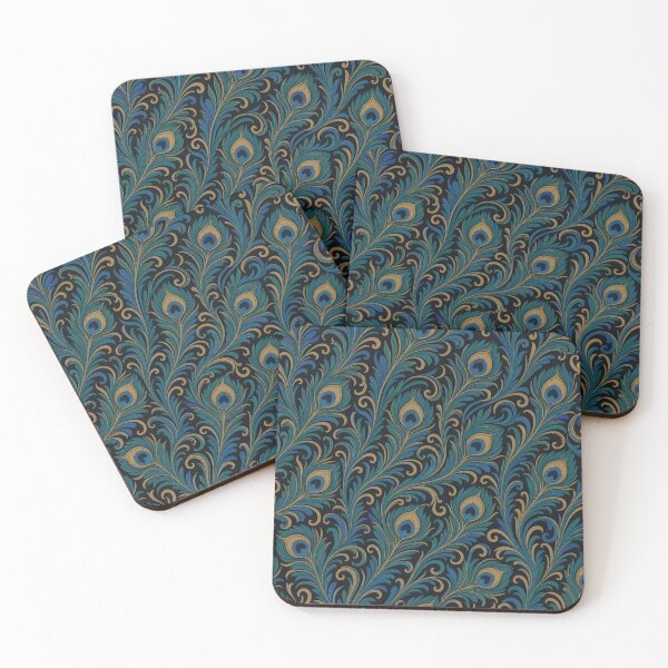 Item preview, Art Nouveau Peacock Seamless Pattern | Vintage Art Nouveau Repeat Design designed and sold by StickyGuys.