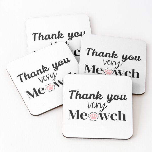 Item preview, Funny Cute Cat Lovers Thank You Very Meowch Pun  designed and sold by SunandShade.