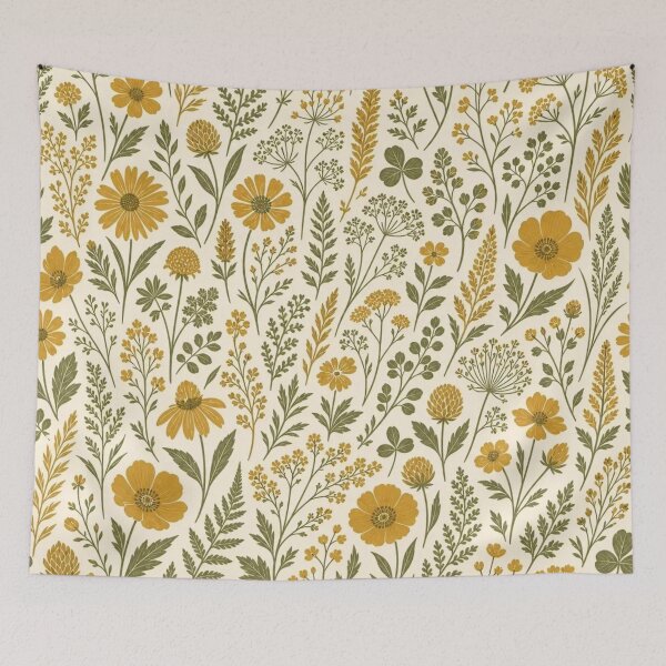 Item preview, Pressed Wildflower Meadow Seamless Pattern | Vintage Vintage Floral Repeat Design designed and sold by StickyGuys.