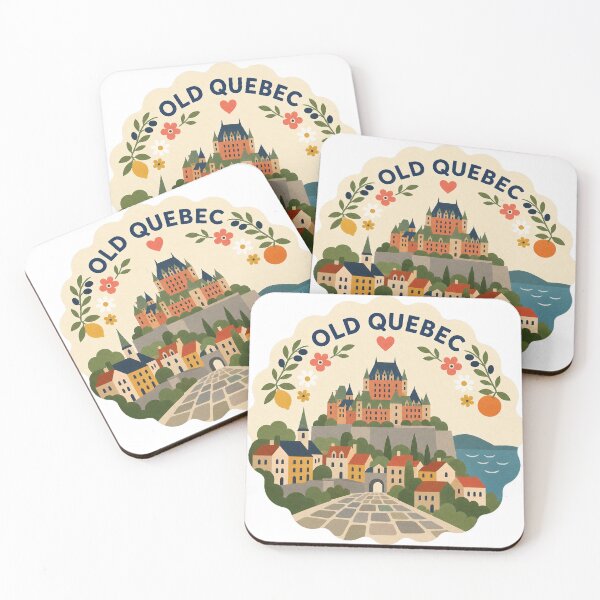 Item preview, Old Quebec Canada Travel Souvenir Modern Folk Art designed and sold by VisualArtsOasis.