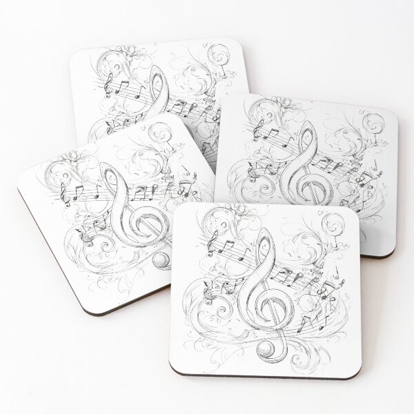 Item preview, Musical note sketch art for music lovers designed and sold by dcrc.