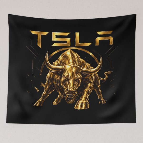 Item preview, TSLA Bull – Stock Market Investor Design designed and sold by TEEJAMBOREE.