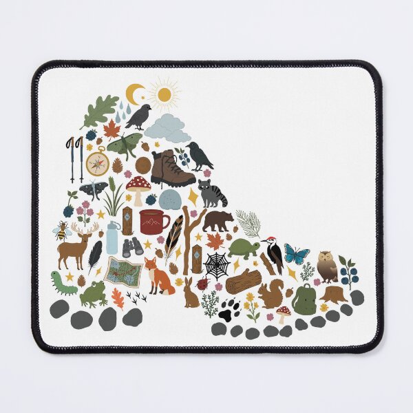 Item preview, Hiking Boot Made of Outdoor & Nature Motifs designed and sold by wildridgestudio.