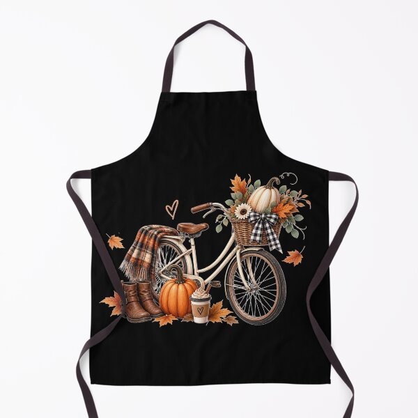 Item preview, Cozy Autumn Bicycle Pumpkin Fall Design designed and sold by Wild Ink Studio by Barbara.