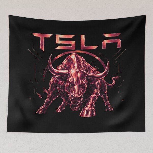 Item preview, TSLA Bull – Stock Market Investor Design designed and sold by TEEJAMBOREE.