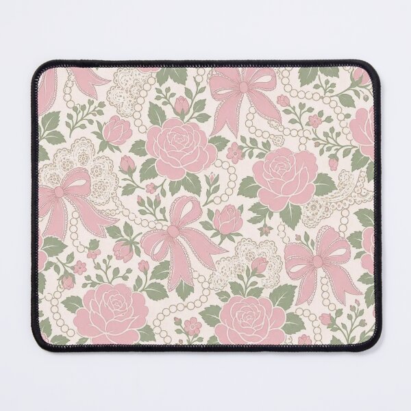 Item preview, Coquette Floral and Pearls Seamless Pattern | Vintage Coquette Repeat Design designed and sold by StickyGuys.