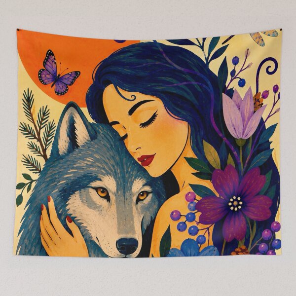 Item preview, Woman and Wolf designed and sold by NeuroArtGallery.