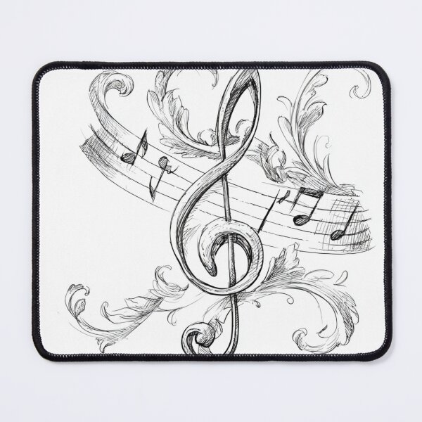 Item preview, Musical note sketch art for music lovers designed and sold by dcrc.