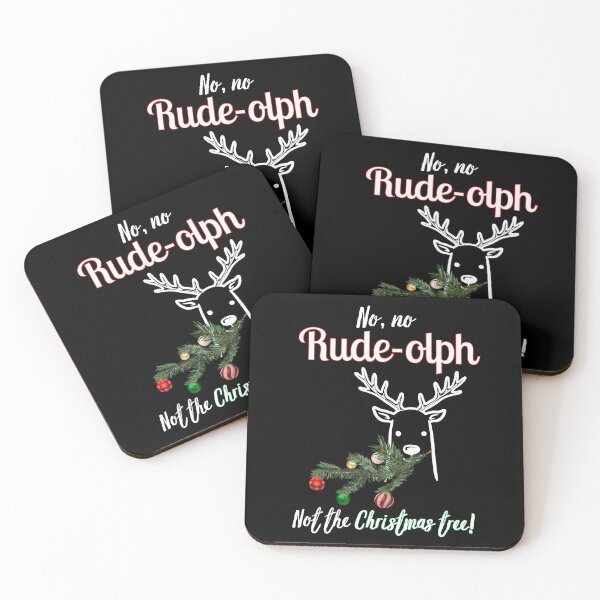 Item preview, Funny Rude Reindeer – Rude-olph Eating Christmas Tree – Christmas Joke designed and sold by SunandShade.