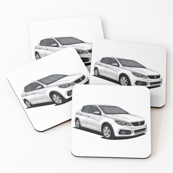 Item preview, Exclusive drawing popular european family car white P 308 designed and sold by Cars23.