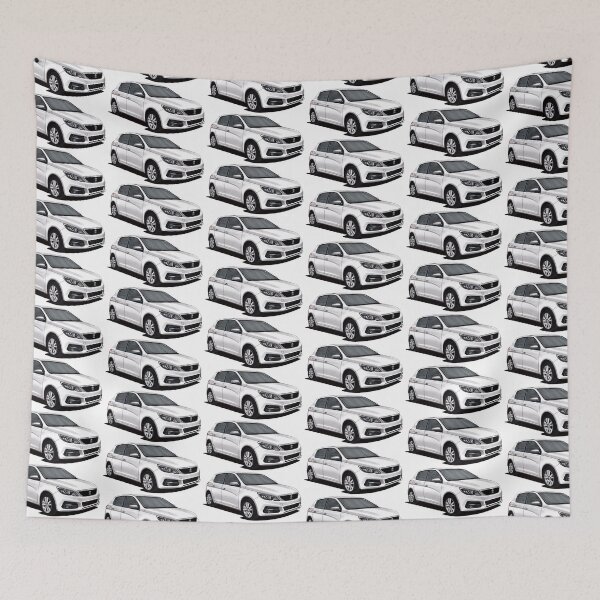 Item preview, Exclusive drawing popular european family car white P 308 designed and sold by Cars23.