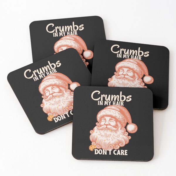 Item preview, Funny Santa Claus | Crumbs in My Hair Don't Care | Cute Cookie Eater Christmas Humor | Holiday Gift Idea designed and sold by SunandShade.