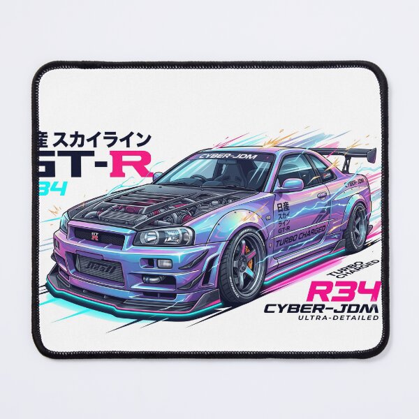 Item preview, JDM Cyberpunk Beast Skyline R34 - Urban Pop Art Synthwave designed and sold by Karlitox1988.