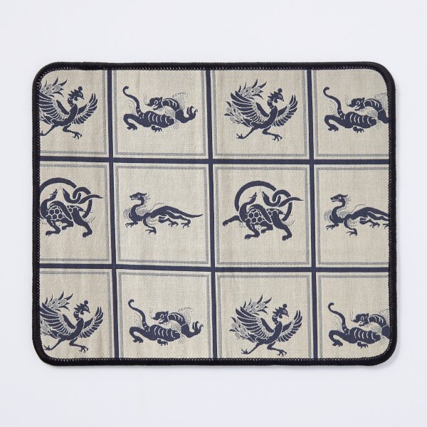 Item preview, Four Legendary Beasts Japanese Textile Pattern designed and sold by MiraNadaPrints.