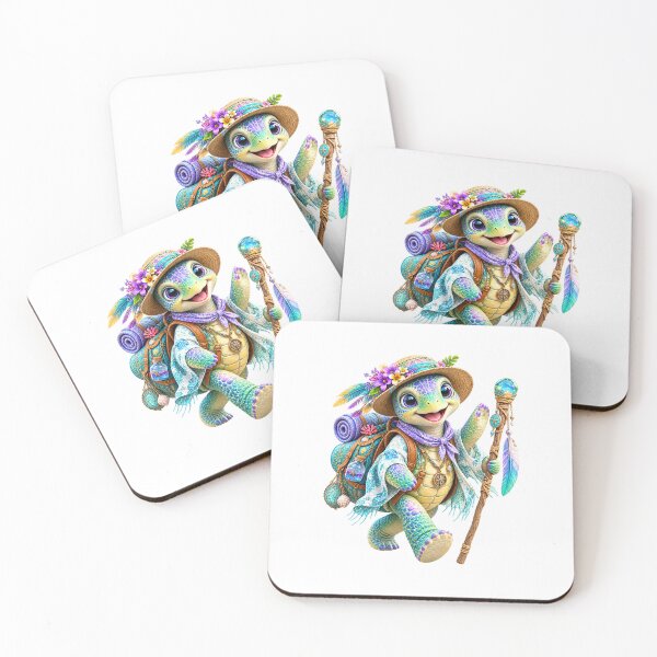 Item preview, Magical Traveler Turtle Explorer Fantasy Watercolor Art designed and sold by CSterling11.
