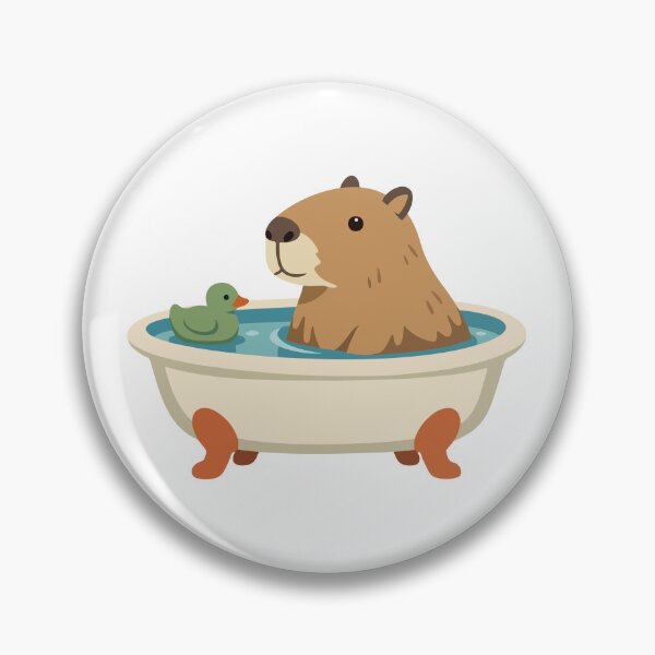 Item preview, Capybara Bathtub Funny Cartoon Gift for Animal Lovers, Kids & Humor Fans designed and sold by stylishdzign.